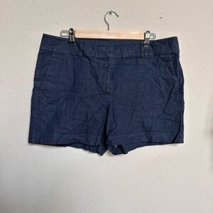 Ann Taylor Factory Blue Jean Shorts Cotton Blend